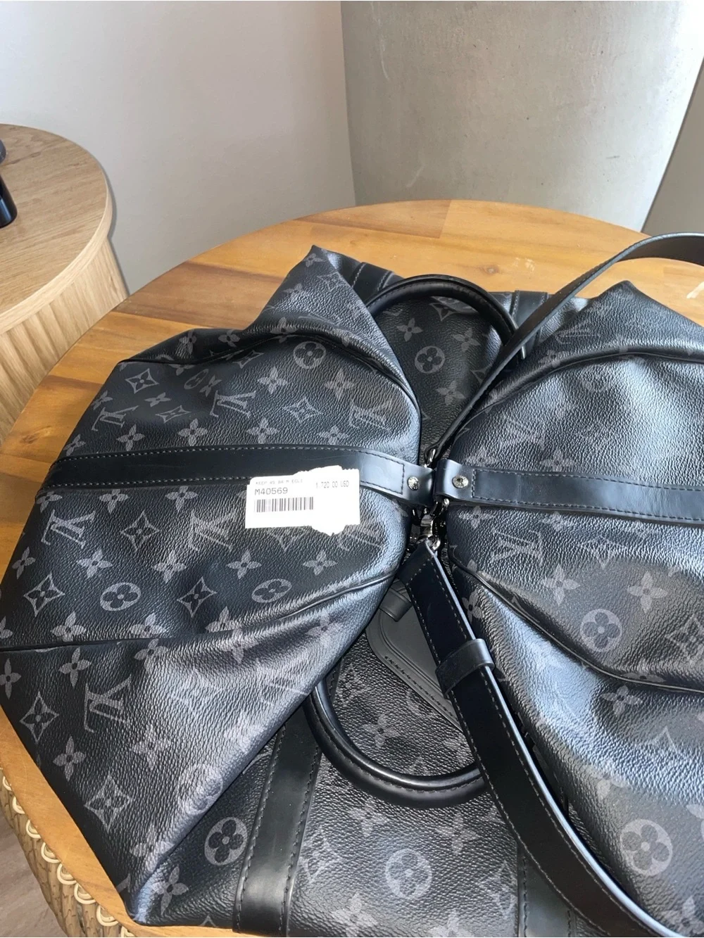 Louis Vuitton Black Monogram Eclipse 45 Keepall Duffel Bag